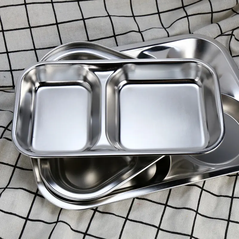 Custom Stainless Steel Dual Compartment Tray Fruit Tray Factories, Exporter