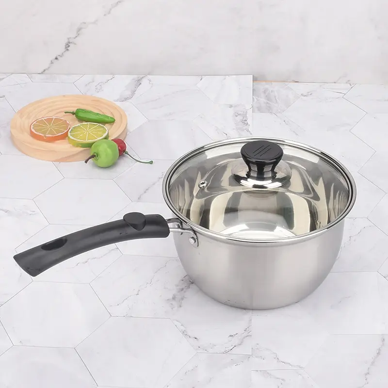 Custom High quality food grade stainless steel single handle soup pot Manufacturers, Factories