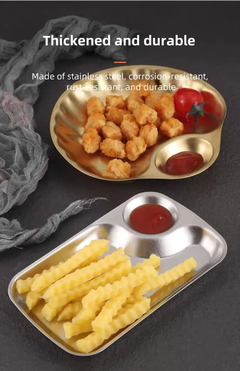 Stainless Steel Snack Plate 5