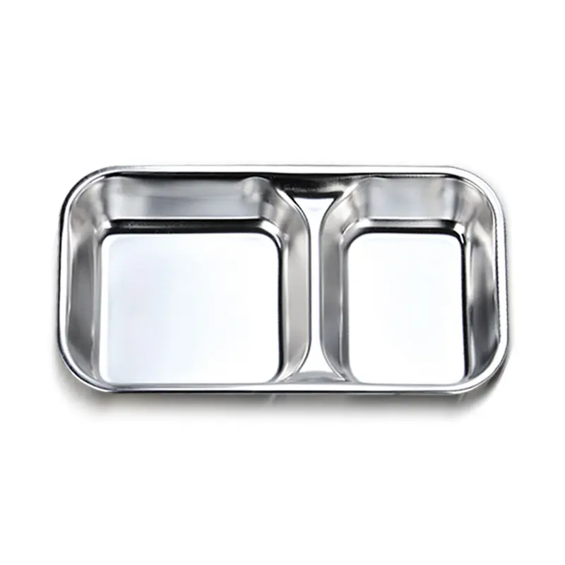 Custom Stainless Steel Dual Compartment Tray Fruit Tray Factories, Exporter