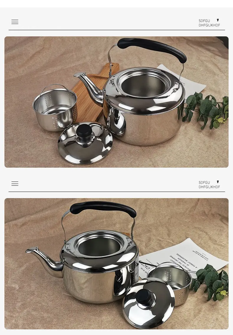 Commercial grade stainless steel kettle