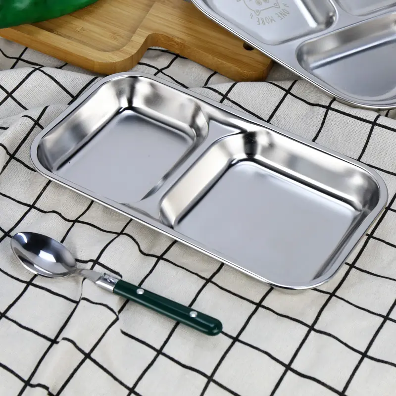 Custom Stainless Steel Dual Compartment Tray Fruit Tray Factories, Exporter