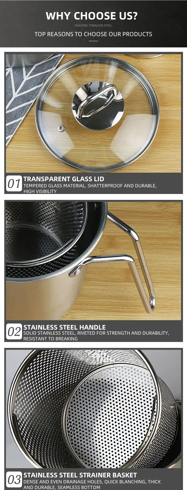 Stainless Steel Asparagus Pot Detail 3
