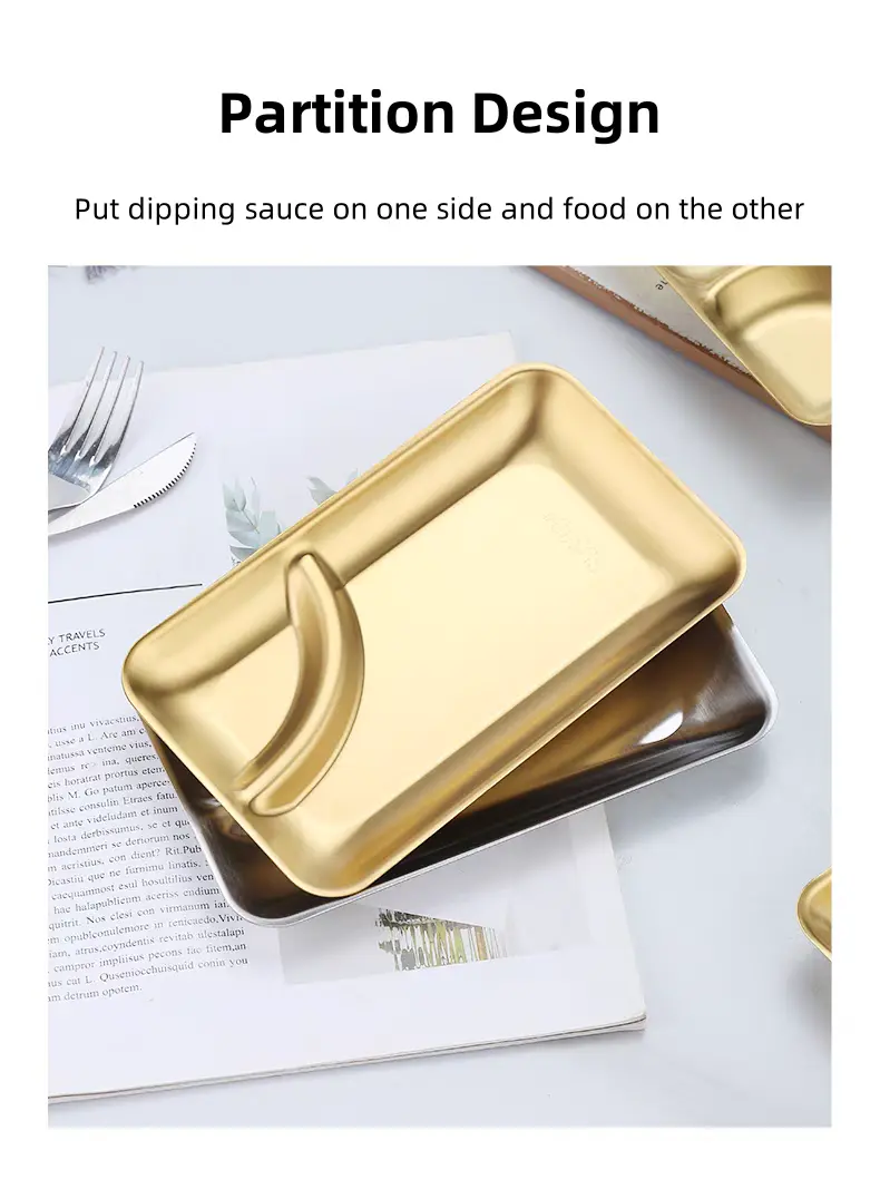 Stainless steel snack tray detail 8
