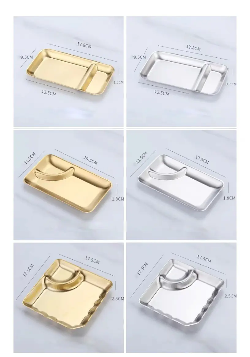 Stainless steel snack tray detail 10