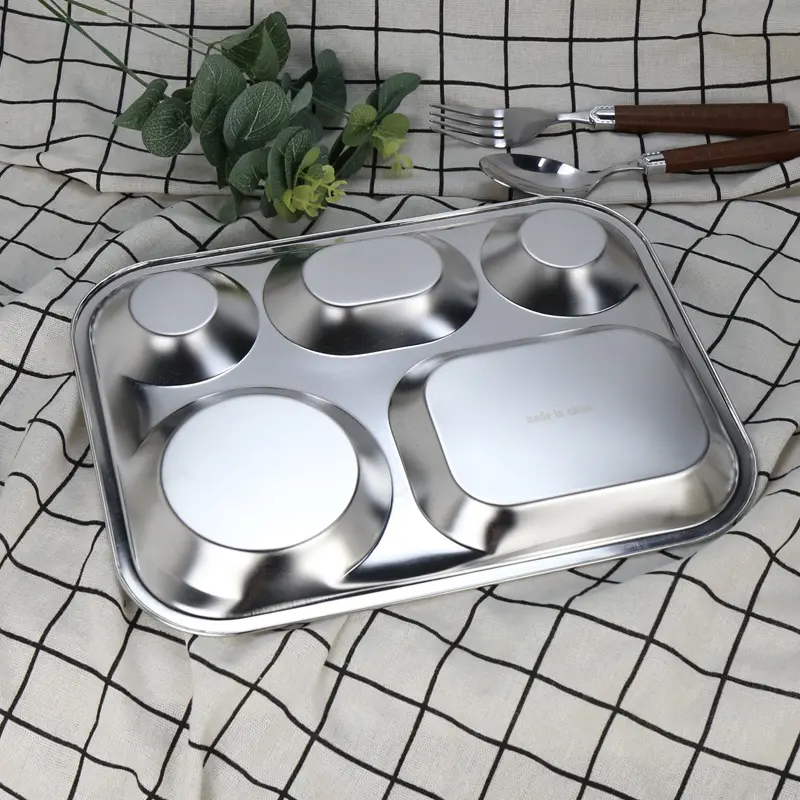 OEM Stainless Steel Five-Compartment Tray Fruit Tray Manufacturer, Factory