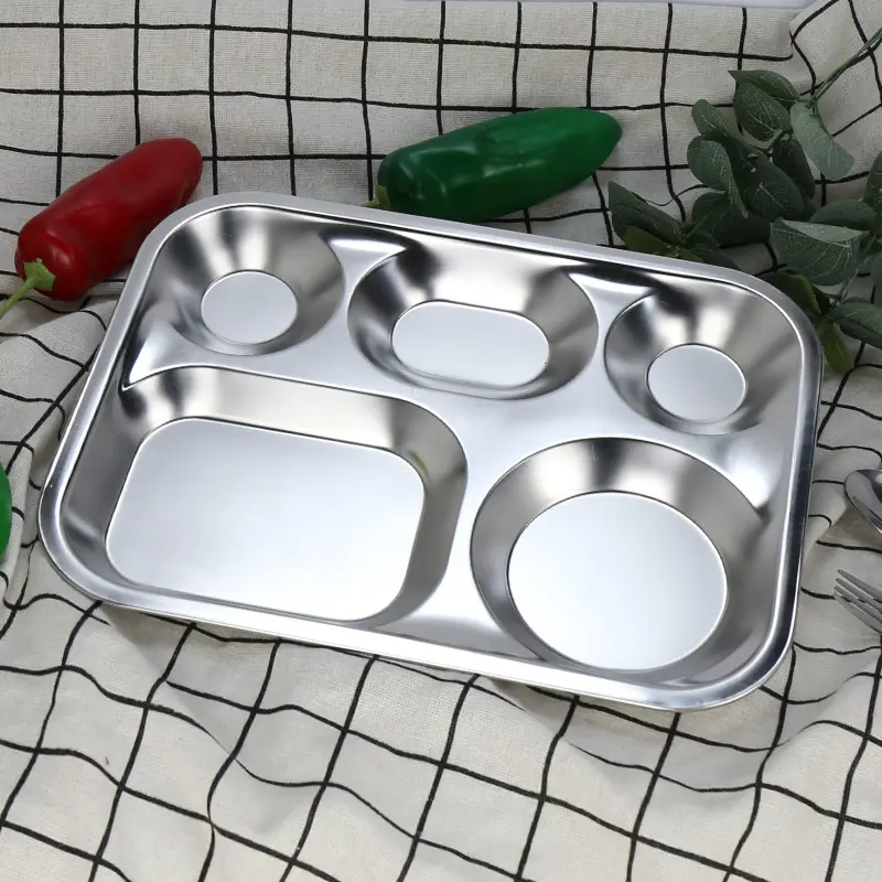 OEM Stainless Steel Five-Compartment Tray Fruit Tray Manufacturer, Factory