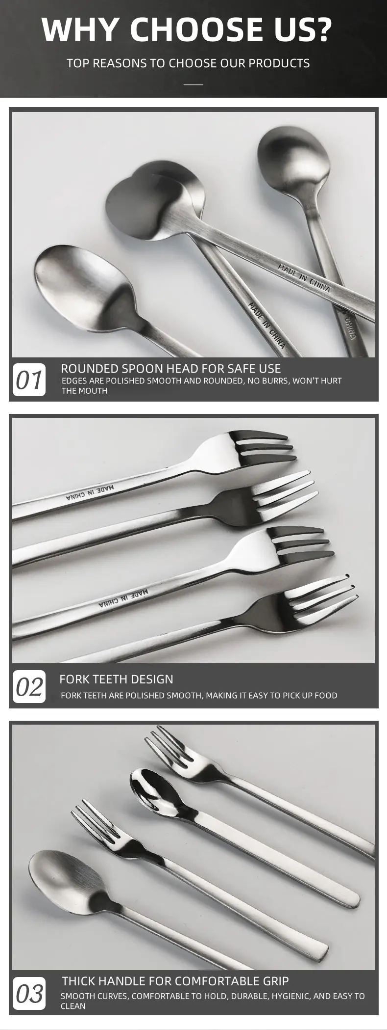 Stainless steel cutlery detail 3