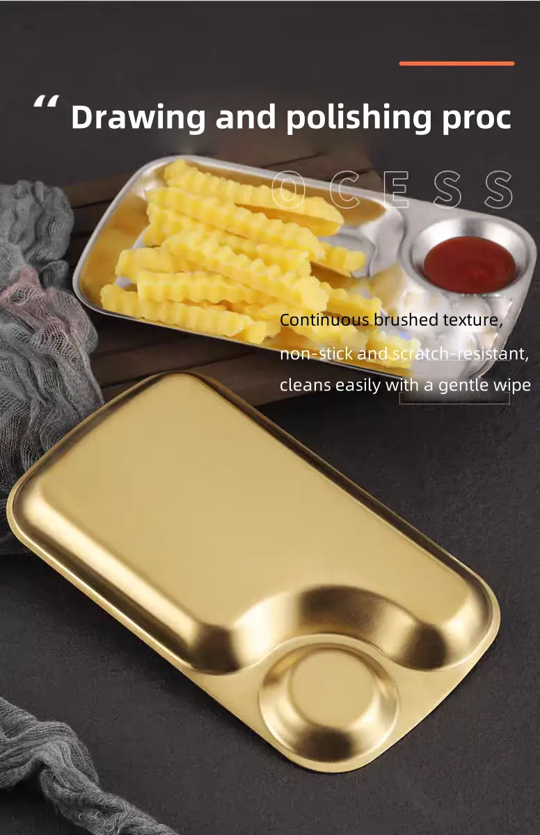 Stainless Steel Snack Plate 4