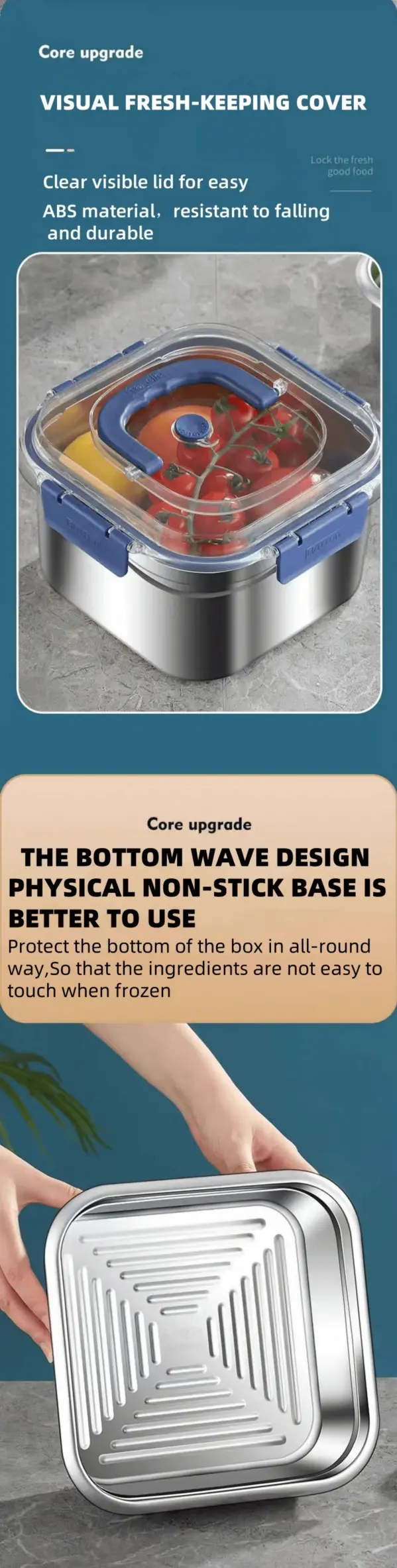 Stainless steel crisper view 4
