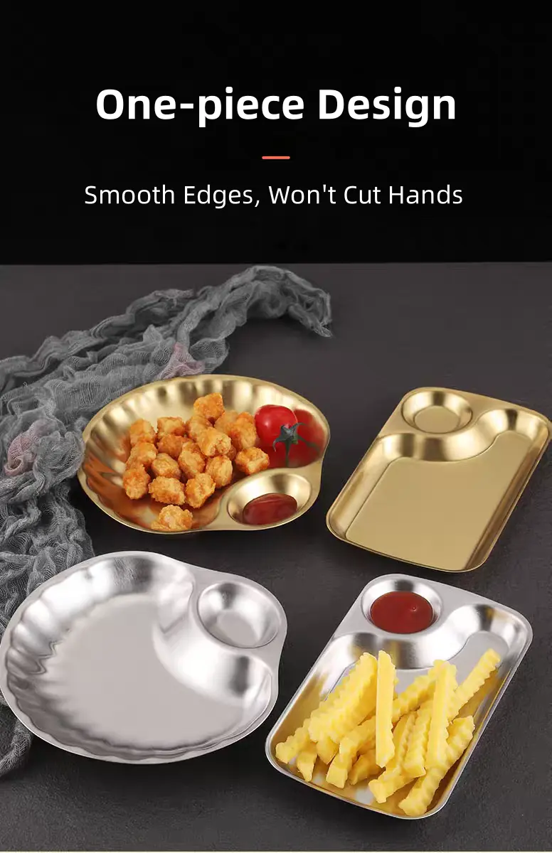 Stainless Steel Snack Plate 6
