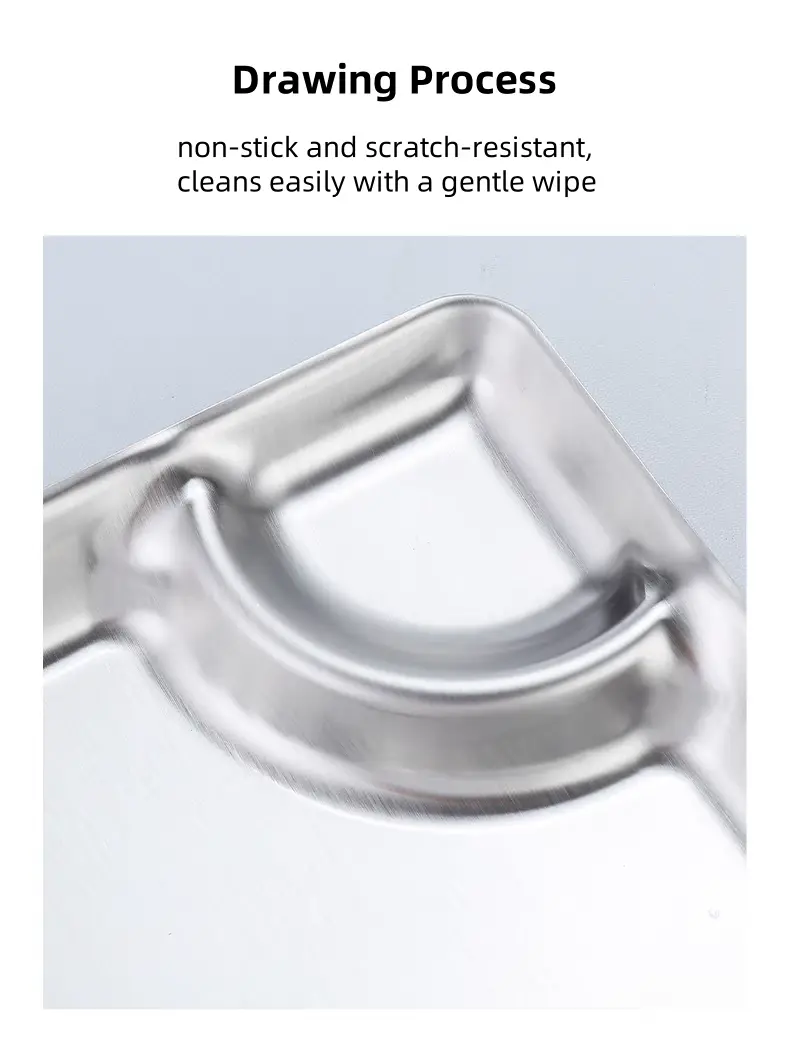 Stainless steel snack tray detail 6