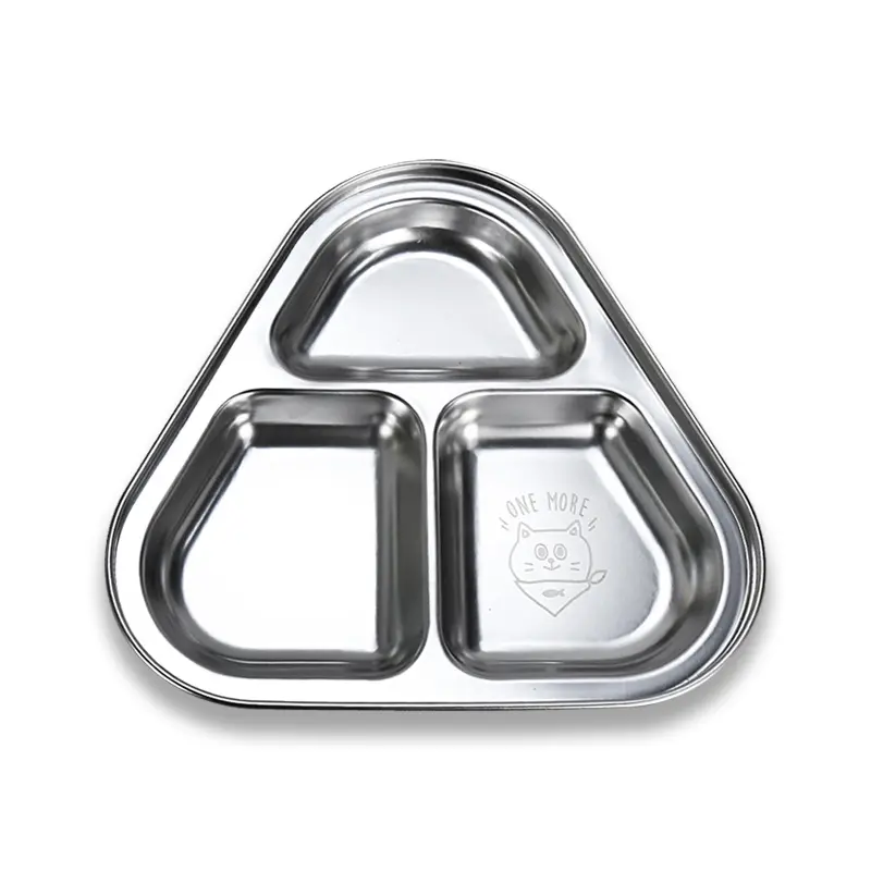 OEM Stainless Steel Three Compartment Tray Fruit Tray Exporter, Exporters