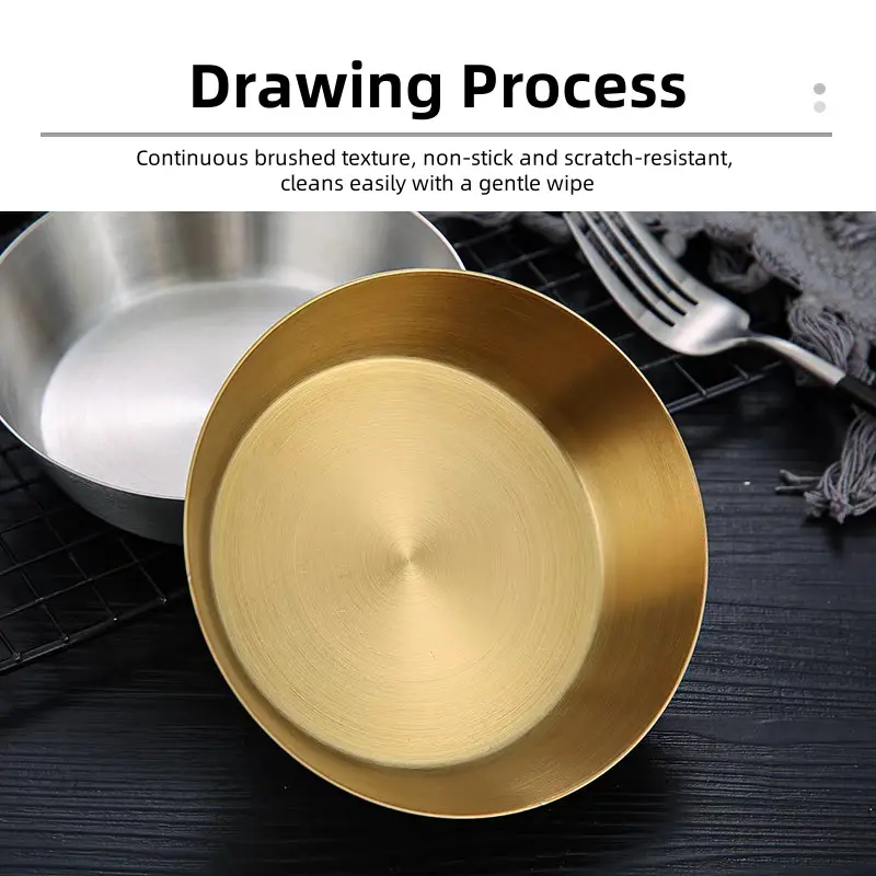 Custom Stainless Steel Round Sauce Dish and Dinner Plate Suppliers, Service