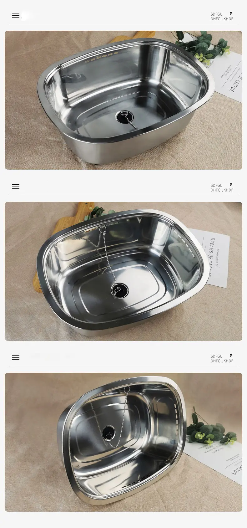 Stainless steel sink detail 3