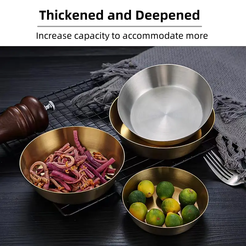 Custom Stainless Steel Round Sauce Dish and Dinner Plate Suppliers, Service