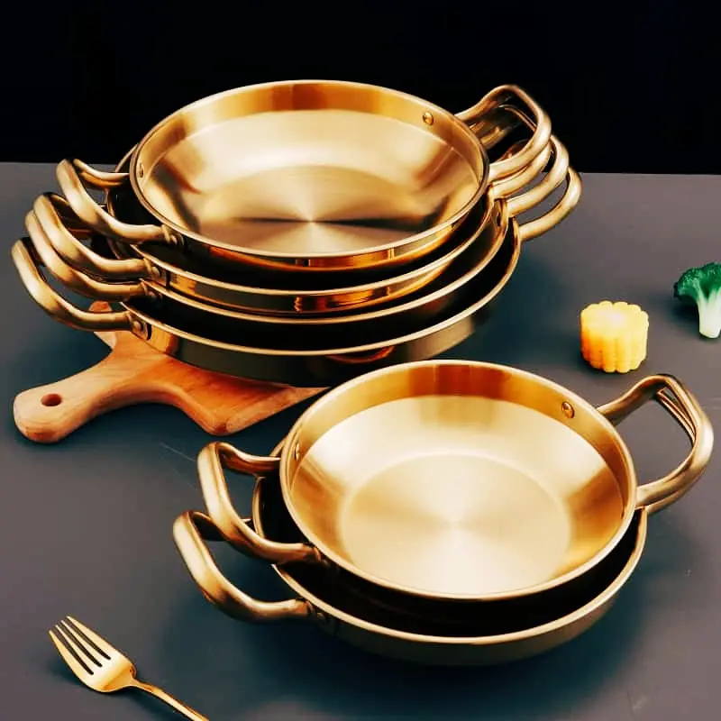 OEM Thickened Stainless Steel Double Ear Dry Pot Factory, Exporter