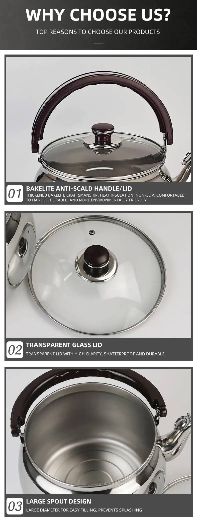 Stainless steel kettle detail 3
