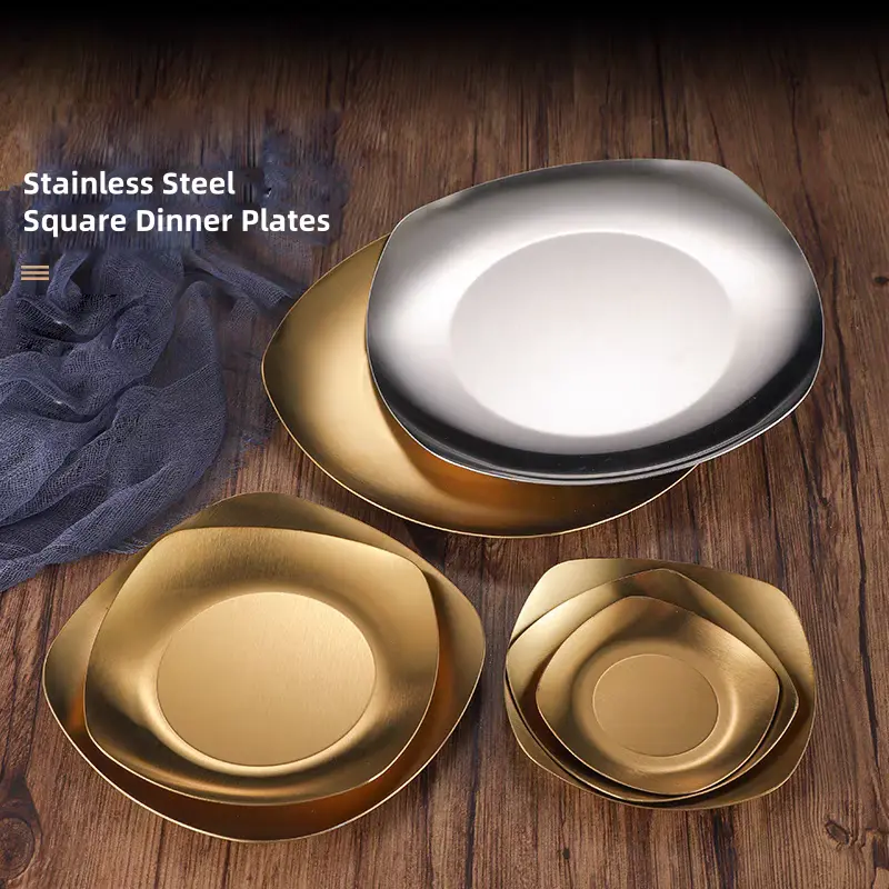 Custom Stainless Steel Square Dinner Plates Manufacturer, Factories
