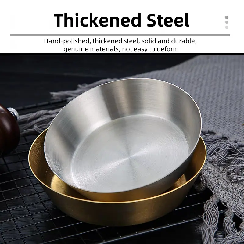 Custom Stainless Steel Round Sauce Dish and Dinner Plate Suppliers, Service