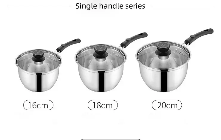 Stainless steel single-handled stockpot details 5