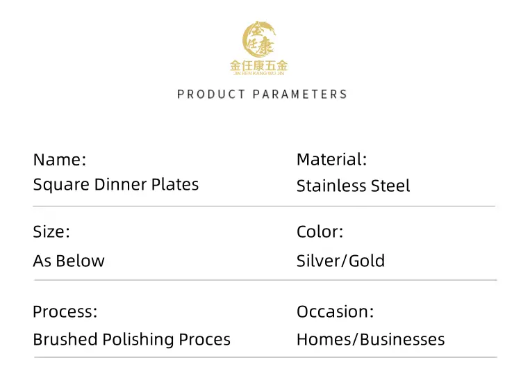 Stainless Steel Square Plate Detail 9