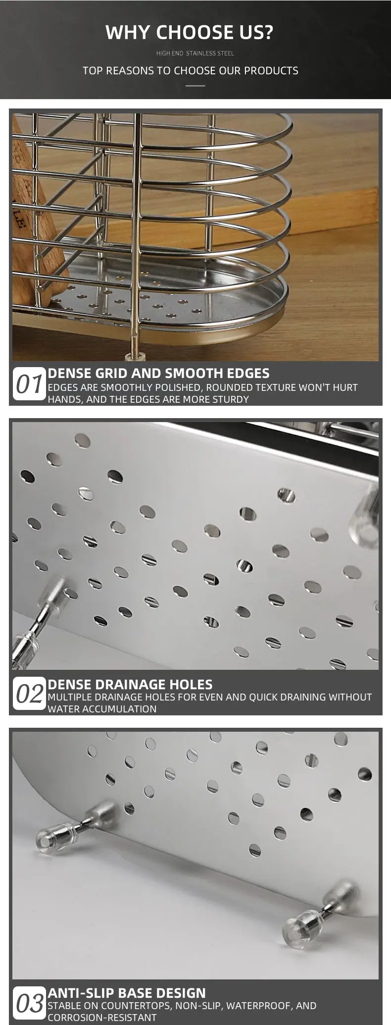 Stainless Steel Chopstick Holder View 3
