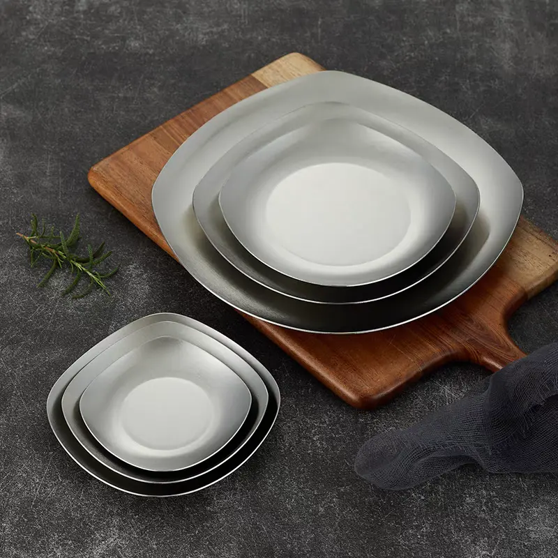 Custom Stainless Steel Square Dinner Plates Manufacturer, Factories