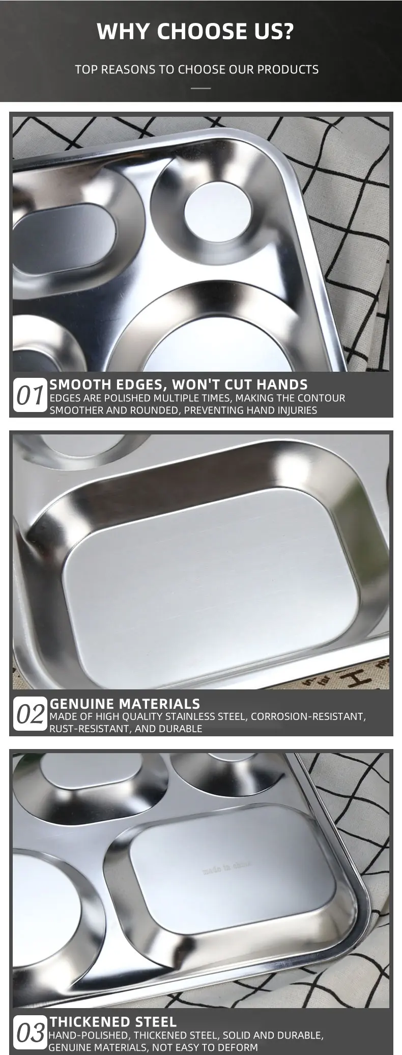 Five compartment food tray