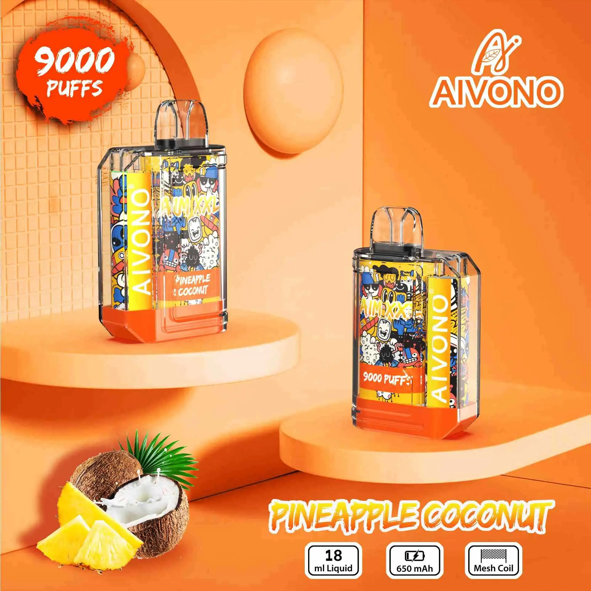 Famous AIVONO AIM-XXL | 9000 Puffs Disposable Vape with Detachable Battery & No Nicotine Options for THC-Free Cloud Chasing Manufacturers, Products