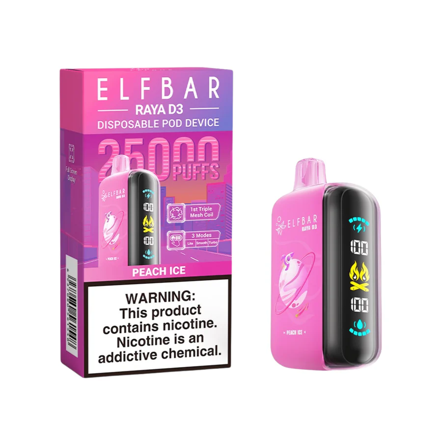 Custom ELF BAR RAYA D3 25000 | Rechargeable Disposable Vape, Travel Friendly Nicotine Replacement Suppliers, Product