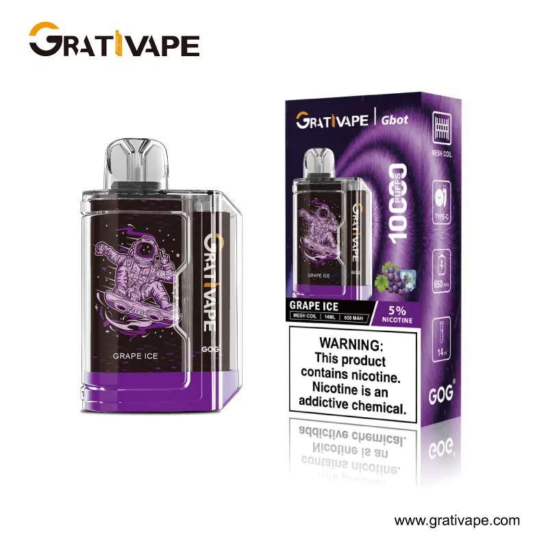 Wholesale GrativapeGbot10000 Disposable E-Cigarette: ISO Certified Vape Oil + Leak Proof Design