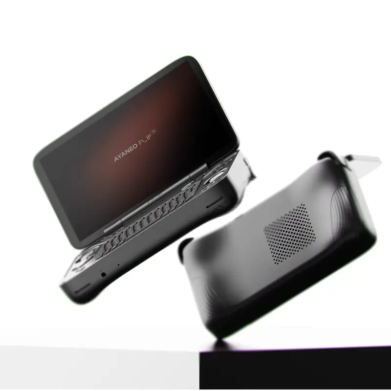 Famous AYANEO FLIP KB Konsol Game Saku Lipat Keyboard Penuh 120Hz Sikat Tinggi Layar Kecerahan Tinggi AMD Rui Long 7840U / 8840U Hall Joystick Windows Pocket PC Suppliers, Factories