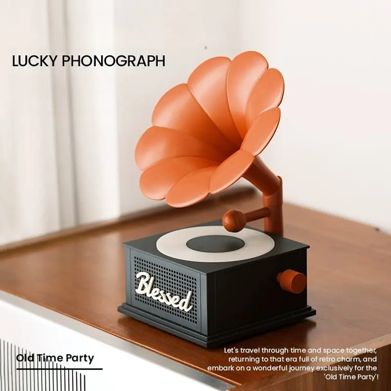 Best Vintage Bluetooth Phonograph Speaker with Harman Sound & Ambient Light Suppliers, Factories