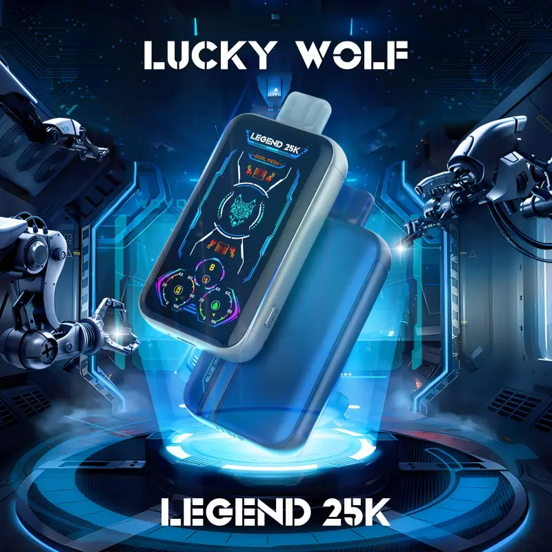 Famous LUCKYWOLF LEGEND 25K QUIT SMOKING ALTERNATIVE MAGIC: 25,000 Puffs Progressive Nicotine Reduction Healthy Transition Disposable E-cigarettes Suppliers, Exporter
