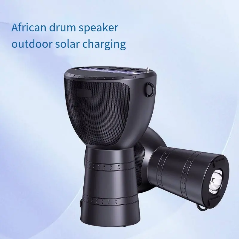 Wholesale African Drum Speaker Wireless Bluetooth Outdoor Multi-functional Solar Speaker Foreign Trade Audio Plug-in Speaker Supplier, Suppliers