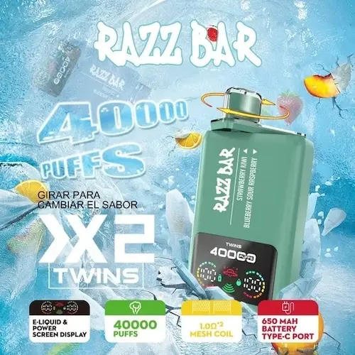 Wholesale  2025 Razz Bar 40000 Puffs Rechargeable Disposable Vape EU Warehouse Wholesale - Long-Lasting Vapes for Summer Retail Supplier, Suppliers
