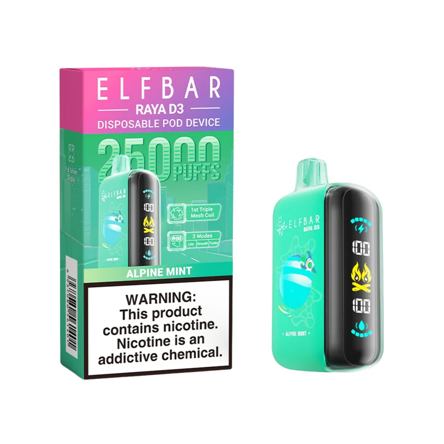 Custom ELF BAR RAYA D3 25000 | Rechargeable Disposable Vape, Travel Friendly Nicotine Replacement Suppliers, Product