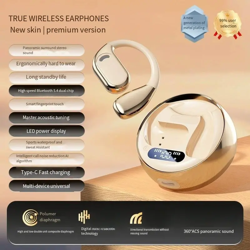 Wholesale M76 Open Wireless AI Translation Bluetooth Headset Gas Bone Conduction Hanging Ear Type Running Sports Special Headset 5.4 Factories, Exporters