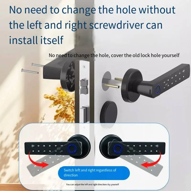 Custom Indoor Wooden Door Fingerprint Lock Home Bedroom Room Graffiti Smart Lock Office Remote Electronic Combination Lock Factories, Products