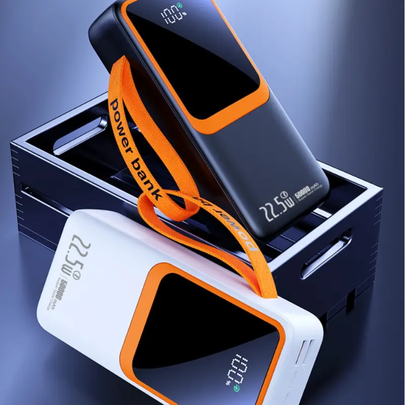 Custom 50,000 mAh High-Capacity Digital Display Mobile Power With Cable Super Fast Charging Real Standard Charging Treasure Supplier, Product