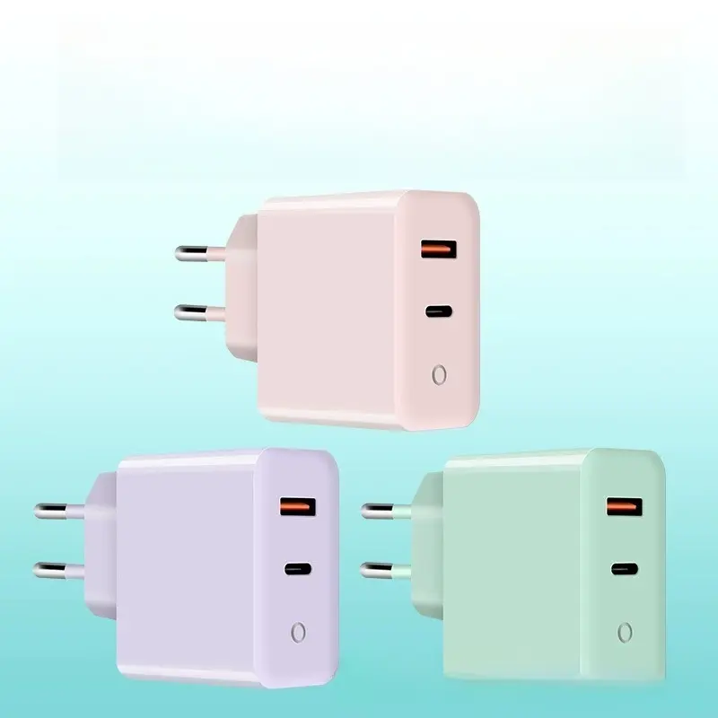 Wholesale 40W European Standard Gallium Nitride 1C1A Multi-Protocol Charger PD20W+QC3.0 Dual Port PPS Independent Smart Fast Charger Manufacturers, Exporters