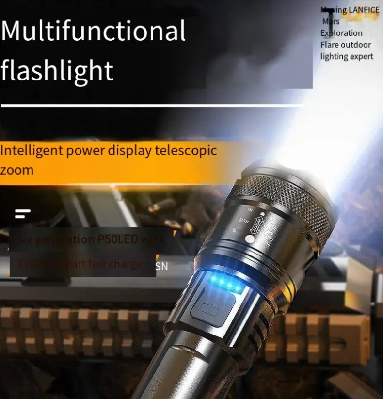 Custom High Brightness Waterproof Flashlight - Multifunction & Durable Manufacturers, Factory