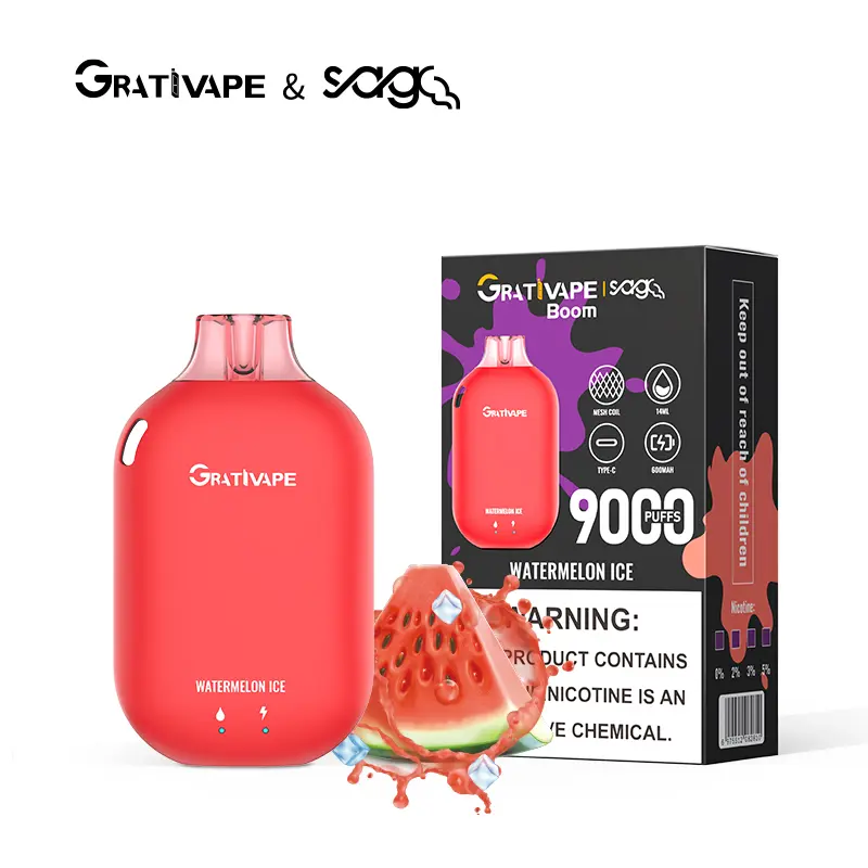 Wholesale Beginner Recommended GrativapeBoom9000 Portable Disposable Electronic Cigarette