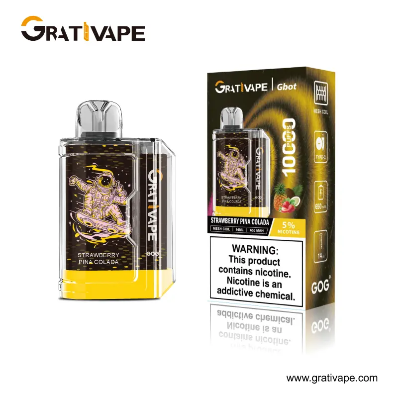 Wholesale GrativapeGbot10000 Disposable E-Cigarette: ISO Certified Vape Oil + Leak Proof Design