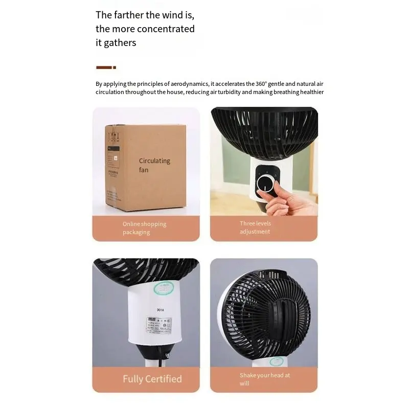 Wholesale Electric Fan Home Bedroom Office Floor Fan Manufacturer Wholesale Electrical Appliances Gift Desk Floor Dual Purpose Air Circulation Fan Supplier, Factory