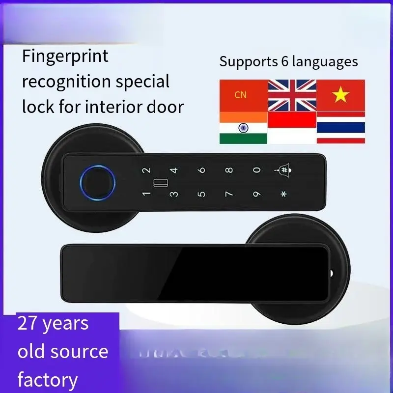 Custom Indoor Wooden Door Fingerprint Lock Home Bedroom Room Graffiti Smart Lock Office Remote Electronic Combination Lock Factories, Products