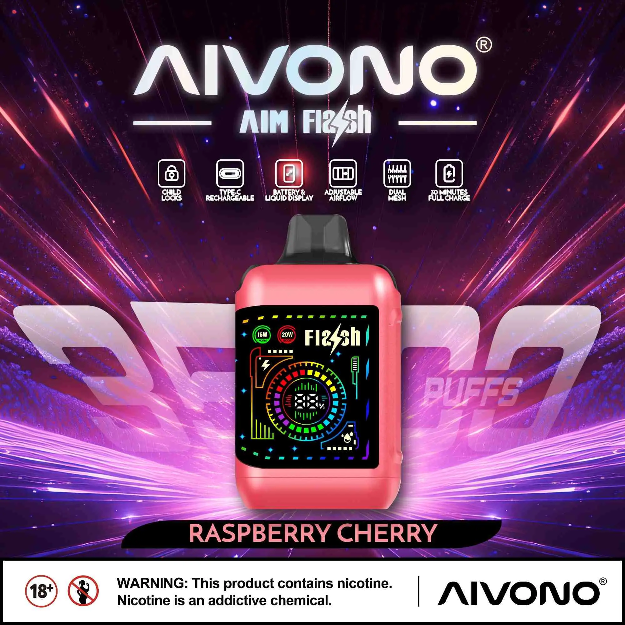 Custom AIVONO AIM FLASH35000 - 5% Nicotine Salt Portable Nebulizer Manufacturer, Exporters