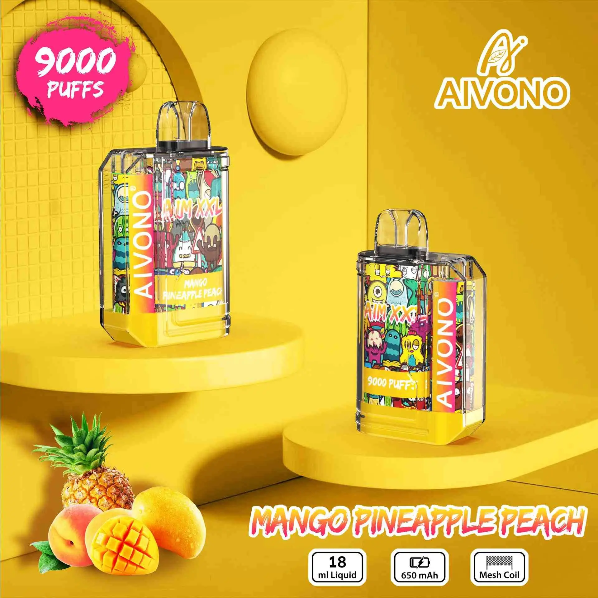 Famous AIVONO AIM-XXL | 9000 Puffs Disposable Vape with Detachable Battery & No Nicotine Options for THC-Free Cloud Chasing Manufacturers, Products