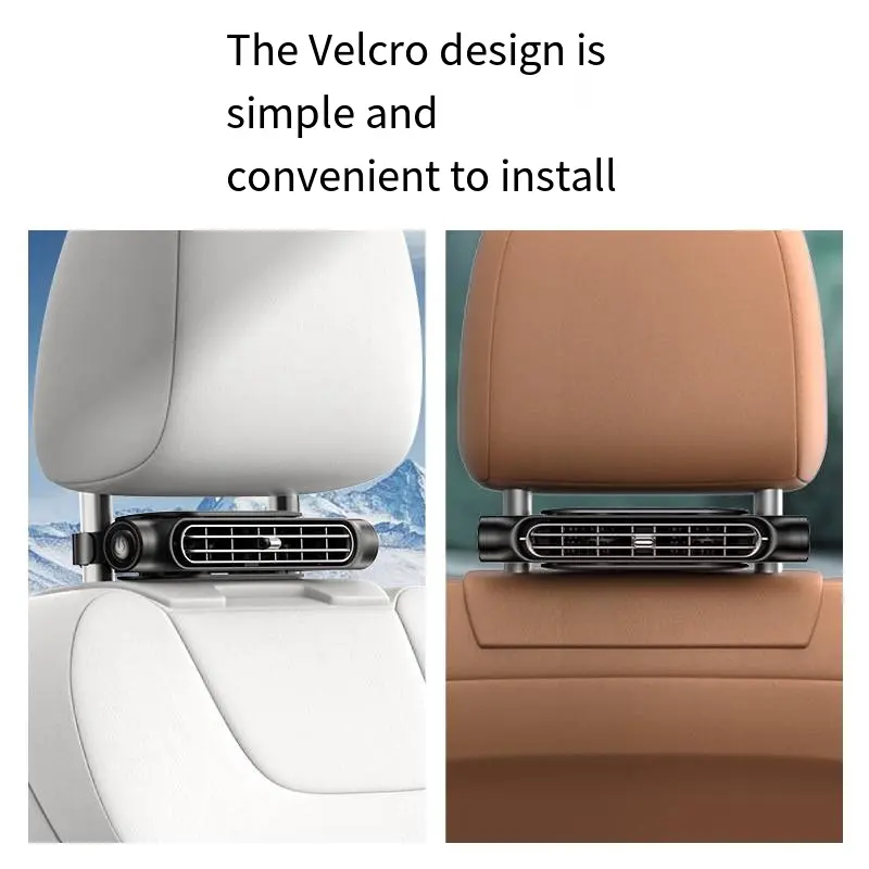 Best 2025 Creative New Seat Car Fan USB Plug-in Leafless Rear Pillow Cooling Rear Seat Fan Car Manufacturers, Exporter
